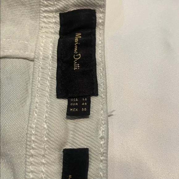 Massimo Dutti Cream Slim Fit Jeans - Picture 3 of 9